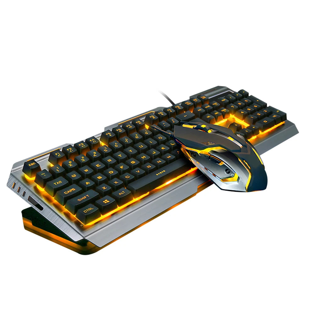 Mechanical Keyboard Wired Game Mouse USB Gamer Keyboard Backlit for Computer PC Laptop