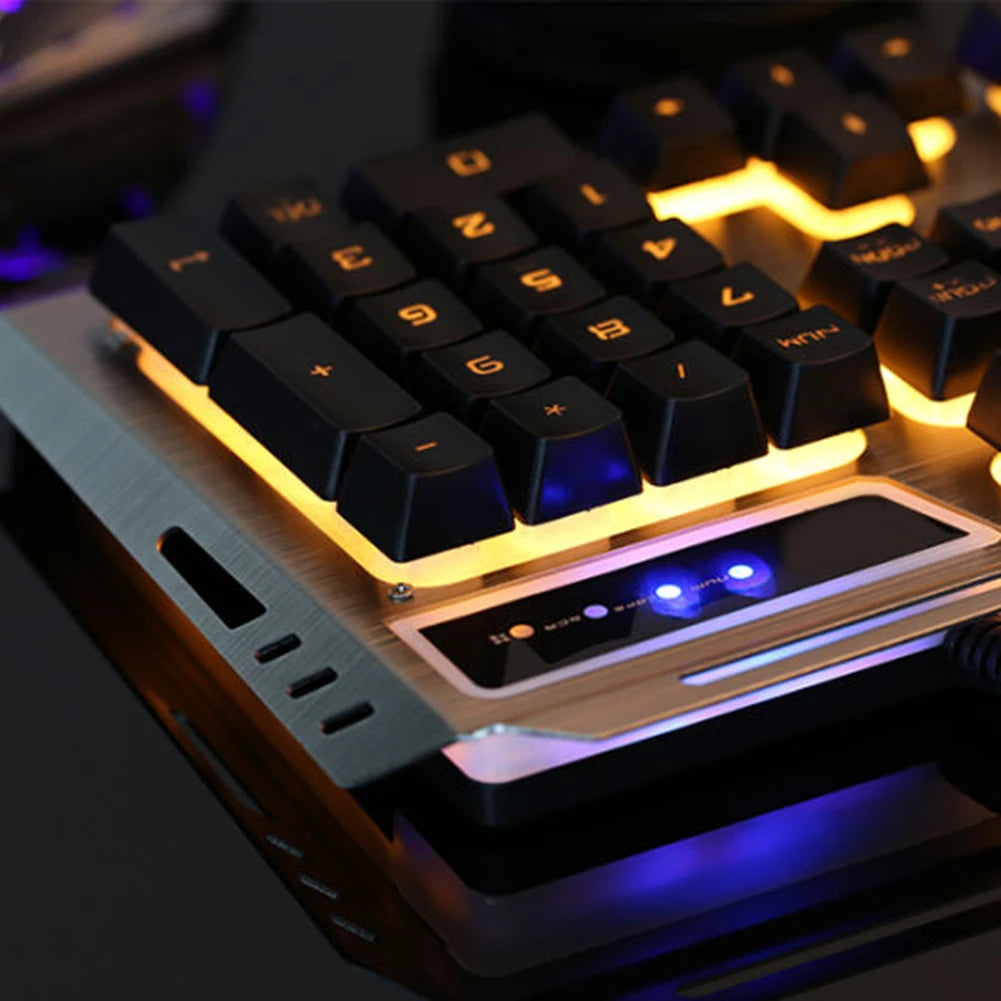 Mechanical Keyboard Wired Game Mouse USB Gamer Keyboard Backlit for Computer PC Laptop