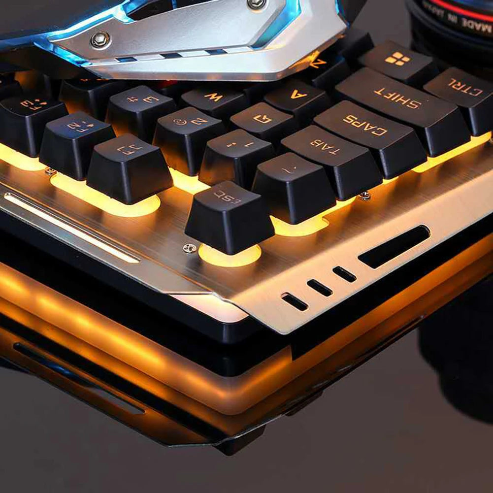 Mechanical Keyboard Wired Game Mouse USB Gamer Keyboard Backlit for Computer PC Laptop