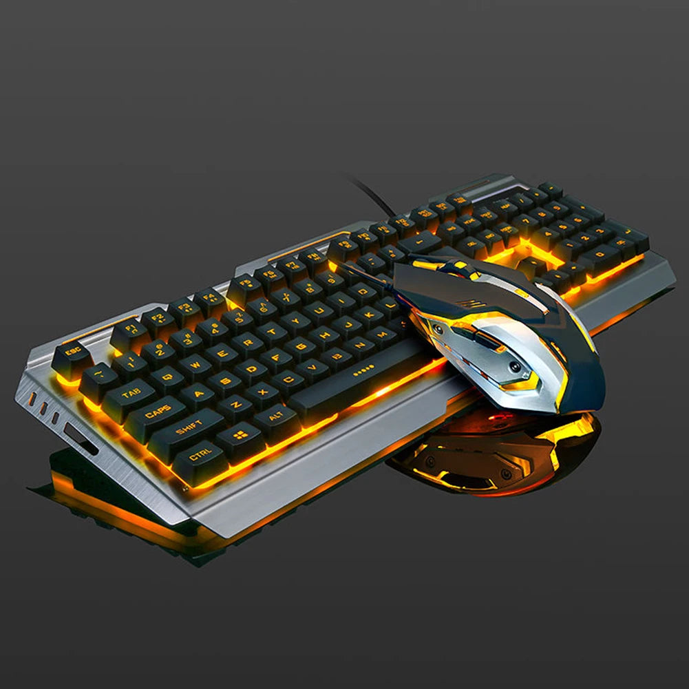 Mechanical Keyboard Wired Game Mouse USB Gamer Keyboard Backlit for Computer PC Laptop
